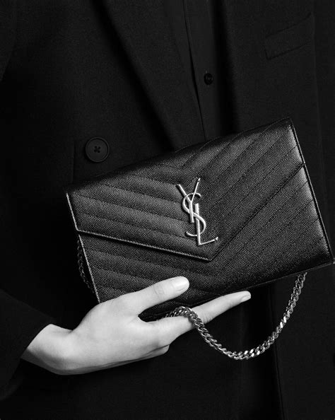 ysl monogram chain wallet medium|ysl monogram wallet price.